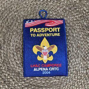 Boys Scouts BSA Passport Patch Alpena Michigan CRTC 2004 Souvenir